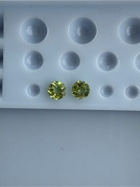Green Peridot Round loose gemstones .57 carats